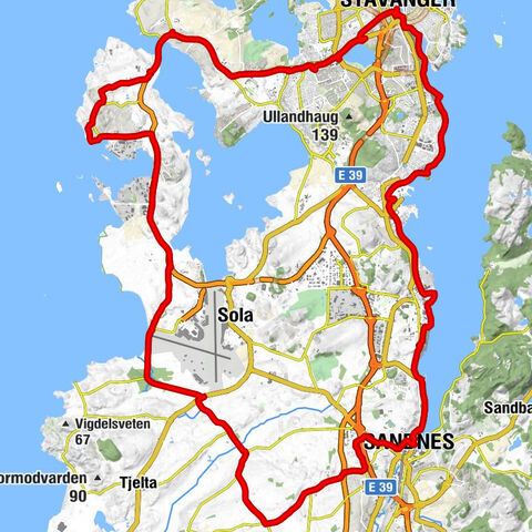 Stavanger - Tananger kirke - Sola Ruinkyrkje - Nedre Tjensvoll