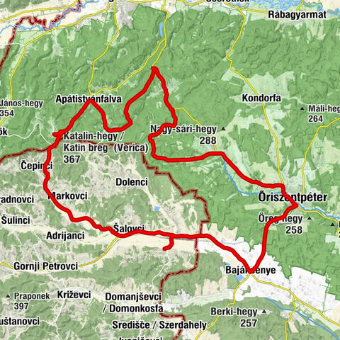 Városszer - Katalin-hegy / Katin breg  (Verica) - Župnijska cerkev Marijinega obiskanja - Őriszentpéter