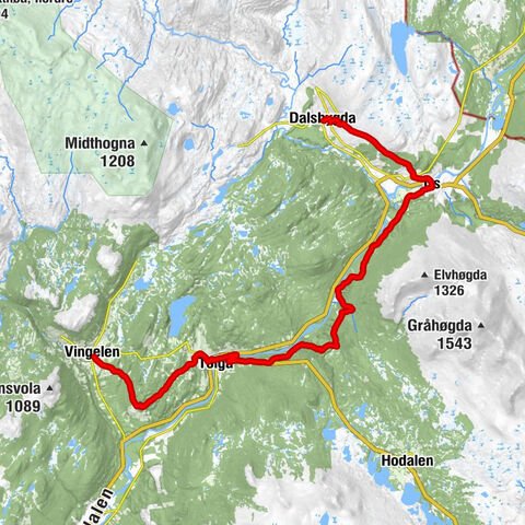 Vingelen - Haugan - Gata - Dalsbygda
