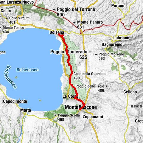 Bolsena - Colle della Guardata - San Flaviano - Colle Falisco