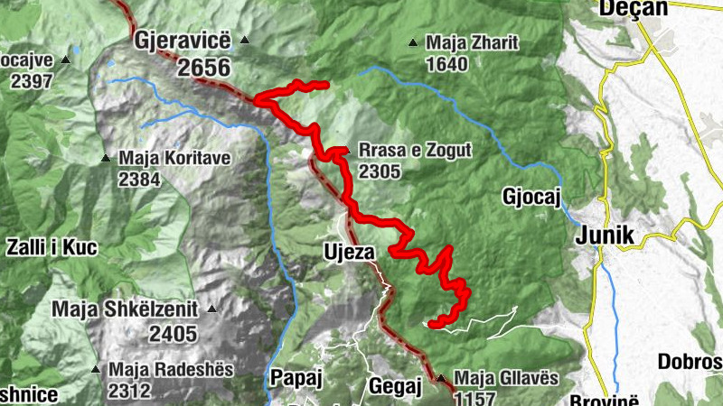 Gropa e Erenikut - Sylbica Pass - Rrasa e Zogut - Komuna e Gjakovës / Opština Ðakovica