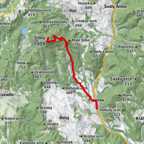 Prenčov - Chata Andreja Kmeťa - Sitno