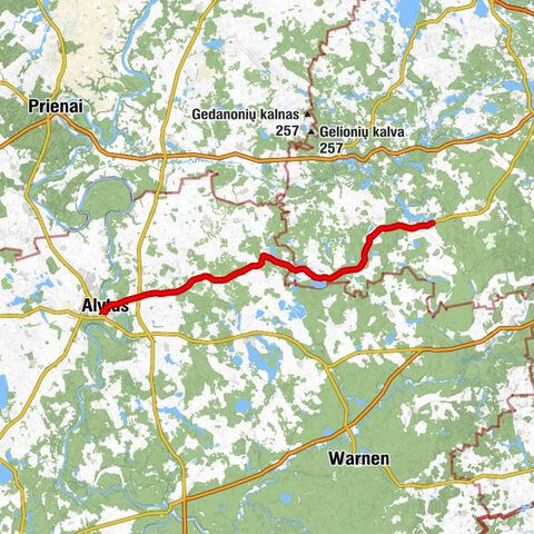 Antakalnis - Semeniškės - Onuškis - Alytus