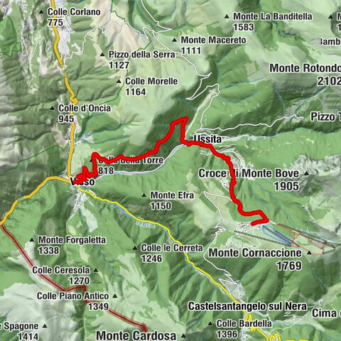 Visso - Colle della Torre - La Mezzaluna - Frontignano di Ussita