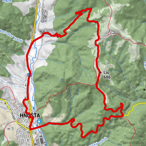 Hnúšťa - Rómská osada - Mútnik-Skálie - Laz
