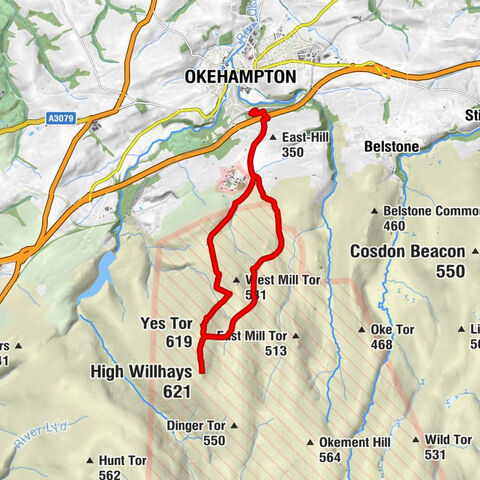 Okehampton - High Willhays - Yes Tor - Black Down
