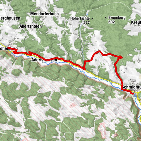 Jurasteig-Etappe: Schmidmühlen-Hohenburg