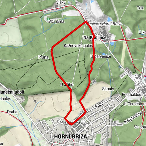 Horní Bříza - Na Kaolince - U Jiřího - U vrbky