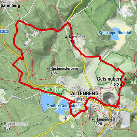 Day tour Kammweg 02 Around Altenberg 14km