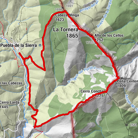 Puebla de la Sierra - Pico de la Tornera - La Tornera - Peña Centenera
