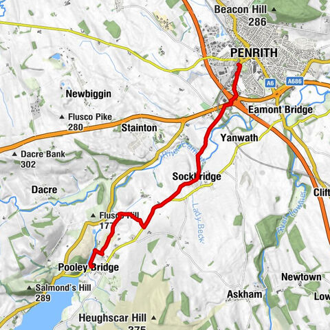 Penrith North Lakes - Penrith - Redhills - Pooley Bridge