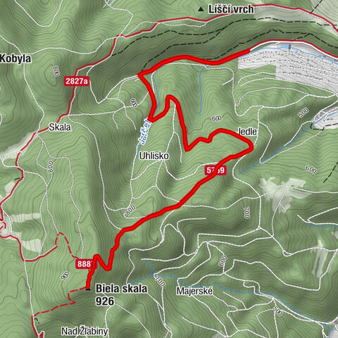 Krompachy - Jedle - Biela skala