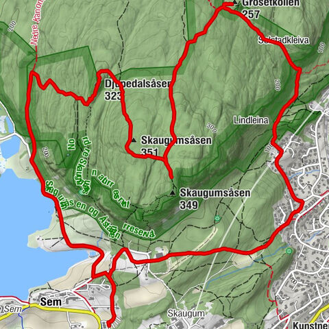 Asker - Skaugumsåsen - Bærum