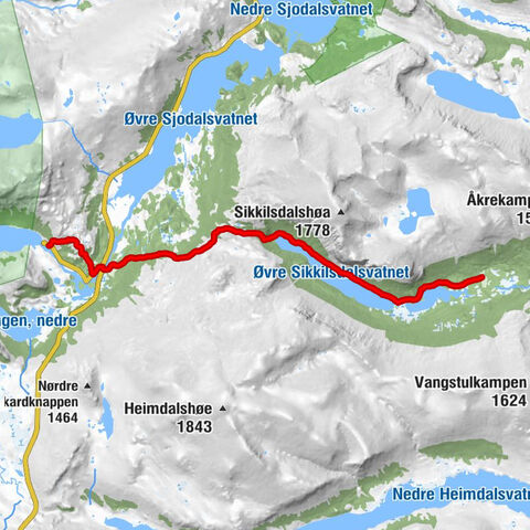 Sikkilsdalsseter - Maurvangen camping - Gjendesheim