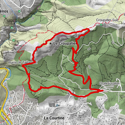 Ollioules - Grotte du Croupatier - Capeu Gros - Barre de Taillan Est
