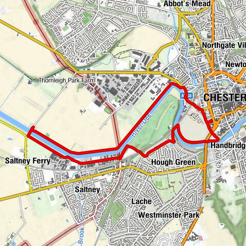 Chester - Handbridge - Higher Ferry - Sealand