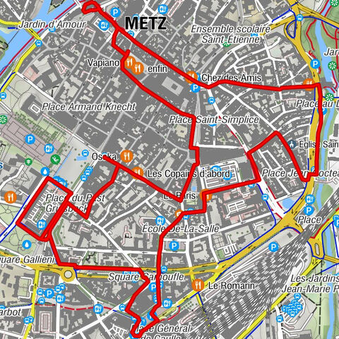 Metz - Chapelle Sainte-Blandine - Église Saint-Maximin - Église Saint-Eucaire