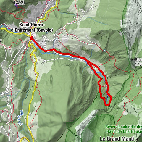 Saint-Pierre-d'Entremont (Savoie) - Les Combettes - Saint-Même d'en Bas - Saint-Pierre-d'Entremont (Isère)