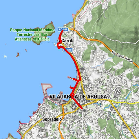 Vilagarcía de Arousa - Barrio da Xalda - O Portugalete - O Carril