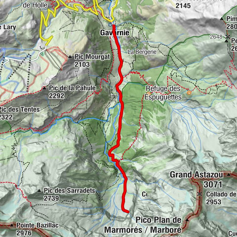 Gavarnie - Cirque de Gavarnie - Hôtellerie du Cirque - La Grande Cascade de Gavarnie