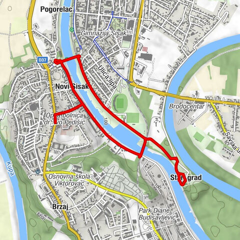 Zibel - Kapelica - Stari grad - Sisak