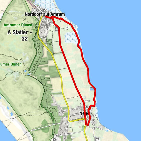 Norddorf auf Amrum - St-Clemens-Kirche - Nebel
