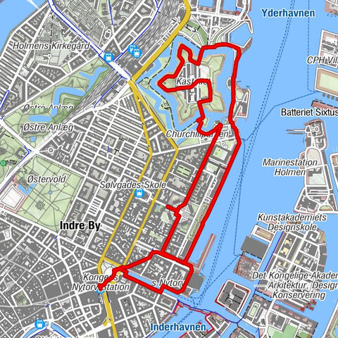 Kongens Nytorv - Garnisonskirken - Kastelskirken - Den Engelske Kirke