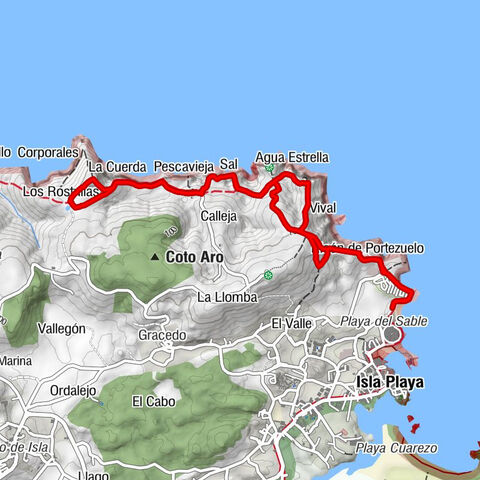 Isla Playa - Punta de Arnadal - Ricón de Portezuelo - Sal