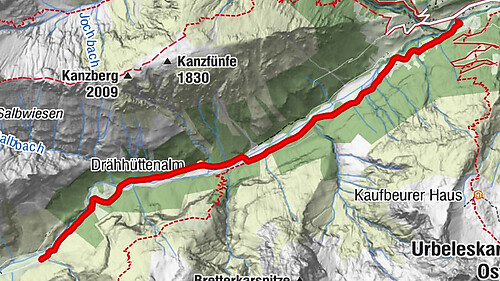 Hinterhornbach - Petersbergalm