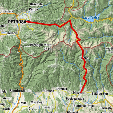 Petroșani - Schitul Groapa Seacă (Petrila-Jiet) - Urdele - Novaci