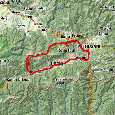 Lupeni - Biserica Greco-Catolică Uricani (2010) - Curmătura Tulișa - Vârful Mic