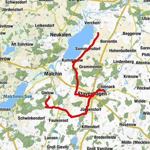 Meesiger - Sommersdorf - Stavenhagen - Gielow