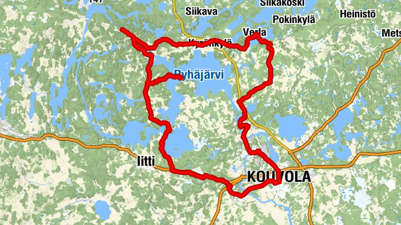Keskusta - Kivistenmäki - Hiidenvuori - Kouvola