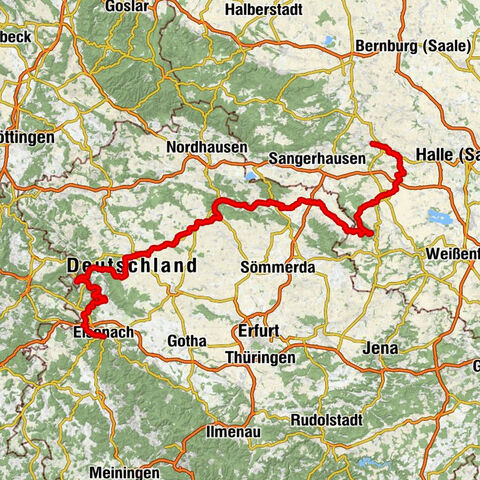 Lutherstadt Eisleben - Kuckucksberg - Kamelrücken - Eisenach