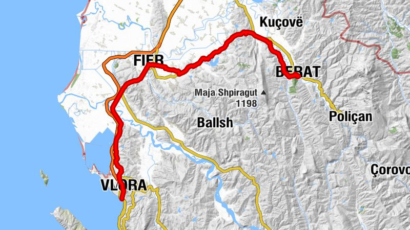 Mangalem - Xhamia e Beqarëve - Xhamia e Fierit - Parku Aulona