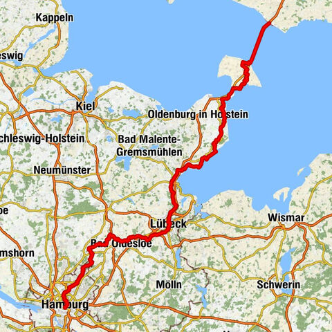 Rødbyhavn - St.-Jürgen - Sankt Katharinenkirche - Hamburg