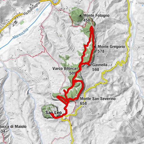 Tausano - Gavnella - Monte San Severino - San Leo