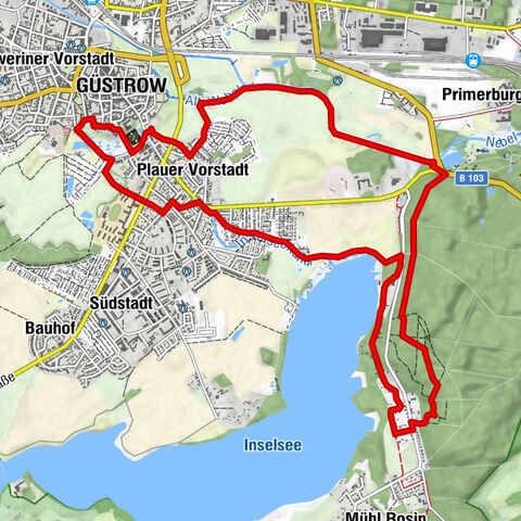 Plauer Vorstadt - Strandhaus am Inselsee - Dom zu Güstrow - Güstrow