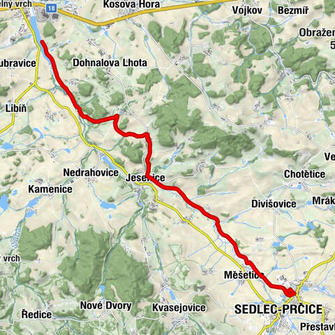 Prčice - Sedlec-Prčice - Měšetice - Nejsvětější Trojice
