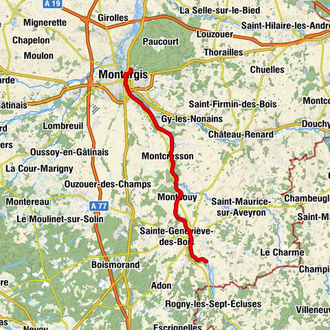 Chalette-sur-Loing - Montargis - Saint-Firmin des Vignes - Amilly