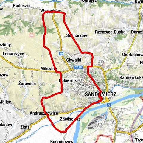Wzgórze Miejskie - Wzgórze Zamkowe - Wzgórze Katedralne - Sandomierz