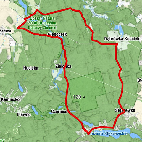 Tuczno - Zielonka - Głęboczek - Dzwonowo Leśne