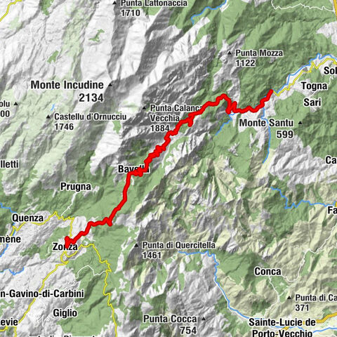 l'Eternisula - Casanova - Zonza - Les Aiguilles de Bavella
