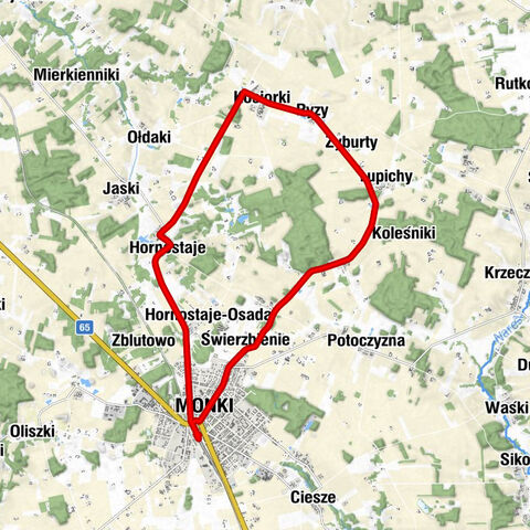 Mońki - Świerzbienie - Kolonia Świerzbienie