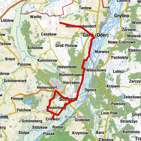 Beatenhof - Hohenreinkendorf - Gartz (Oder) - Schwedt