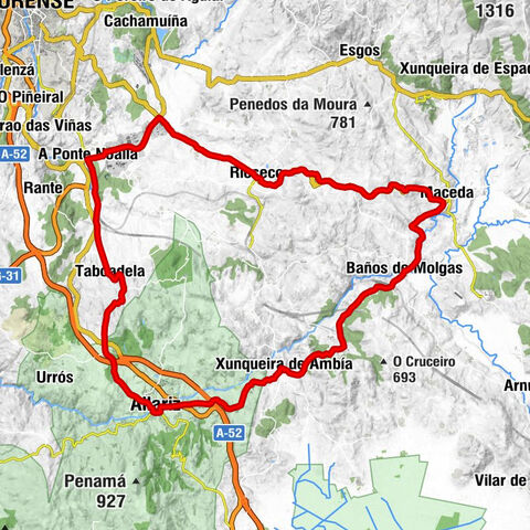 Xunqueira de Ambía - Igrexa de San Miguel de Taboadela - Capela de San Xoán - Igrexa de San Bieito
