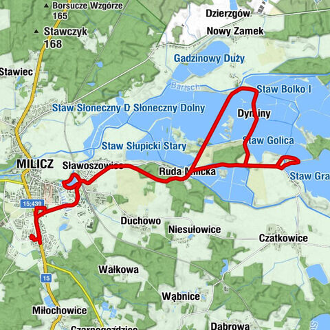 Karłów - Podzamcze - Milicz - Sławoszowice