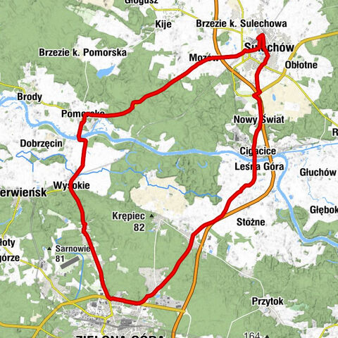 Sulechów - Kościół pw. św. Stanisława Kostki w Sulechowie - Kościół pw. Narodzenia NMP - Kościół filialny św. Wojciecha w Pomorsku