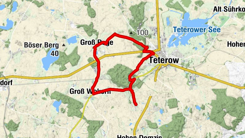 Groß Köthel - Klein Köthel - Groß Wokern - Teterow