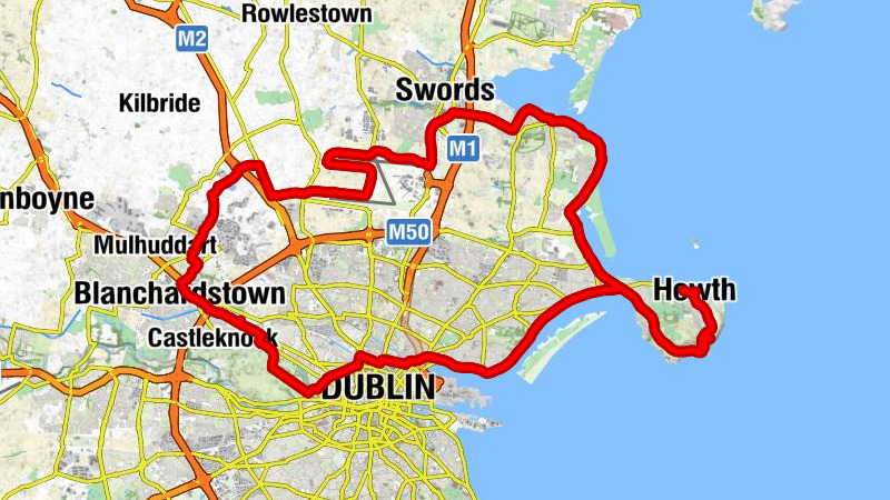 Navan Road Parkway - Saint Patrick's Church Corduff - Church of the Assumption - Clontarf Methodist Church